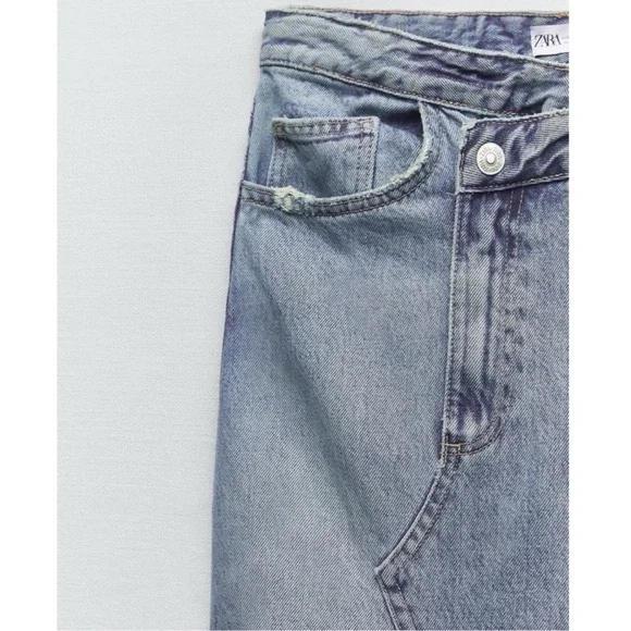 ZaraCROSSOVER LONG DENIM SKIRT XL